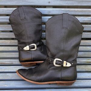 Vintage Western Leather Cowboy Boots